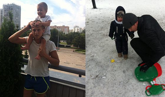 Алексей Щербаков с сыном
